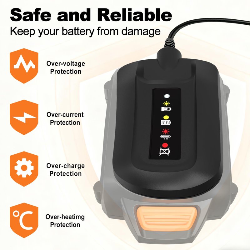 Koedsion WA3742 Charger Compatible with Worx 20V Lithium Battery WA3525 WA3520 WA3578 Replacement for 20v Battery Charger WA3732 WA3875 WA3881