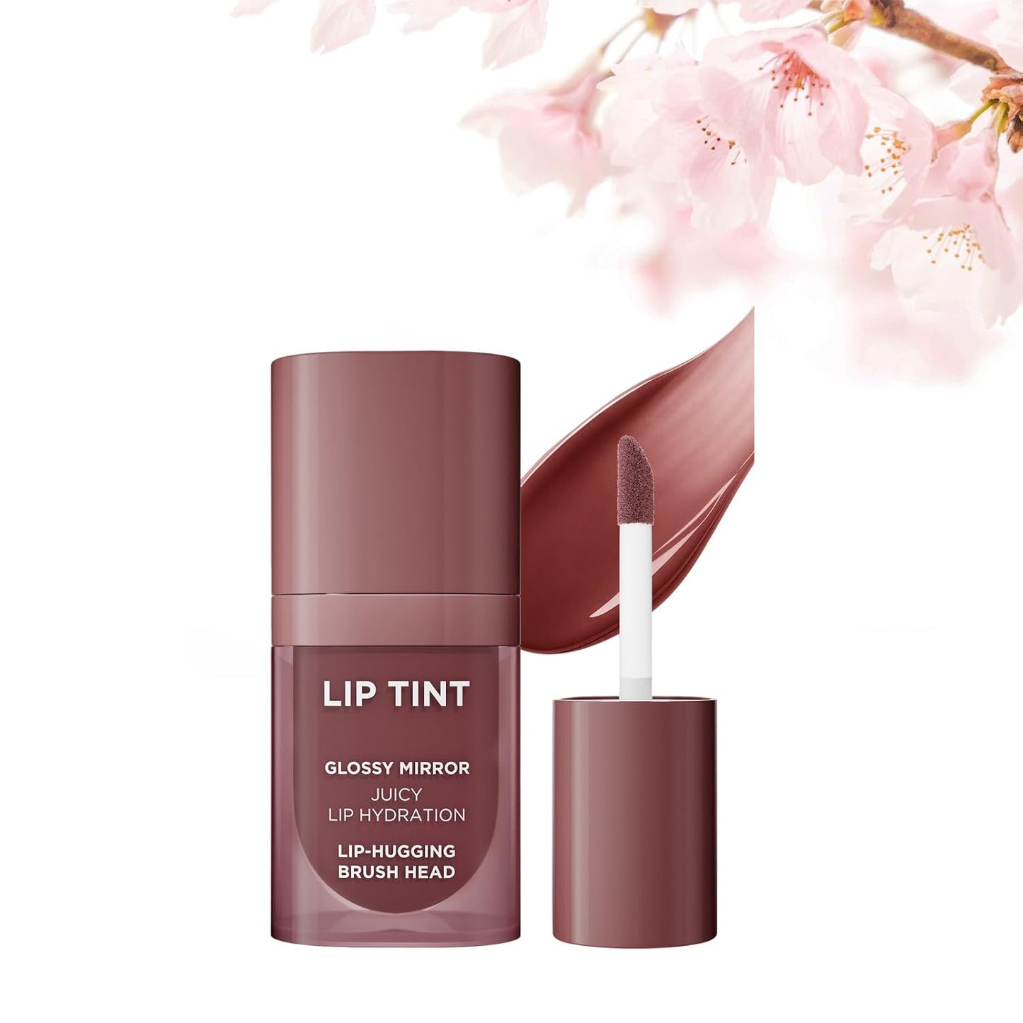 Juicy Glossy Mirror Lip Tint - Long-Lasting Transfer-Resistant Liquid Lipstick | Hydrating Peach Color with High-Shine Finish