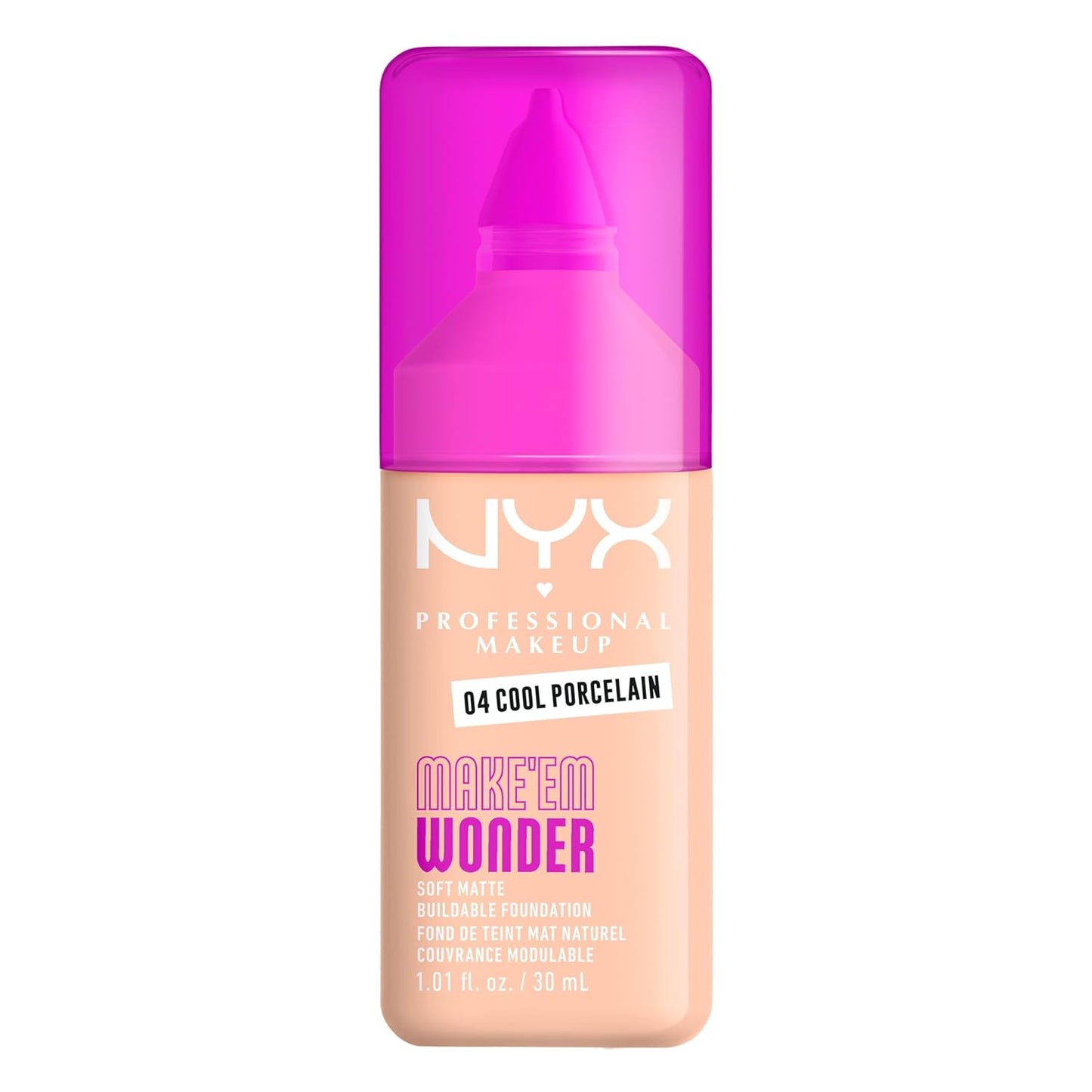 NYX Professional Makeup Liquid Foundation - 24HR Soft Matte Finish, Buildable Full Coverage | 12 Natural