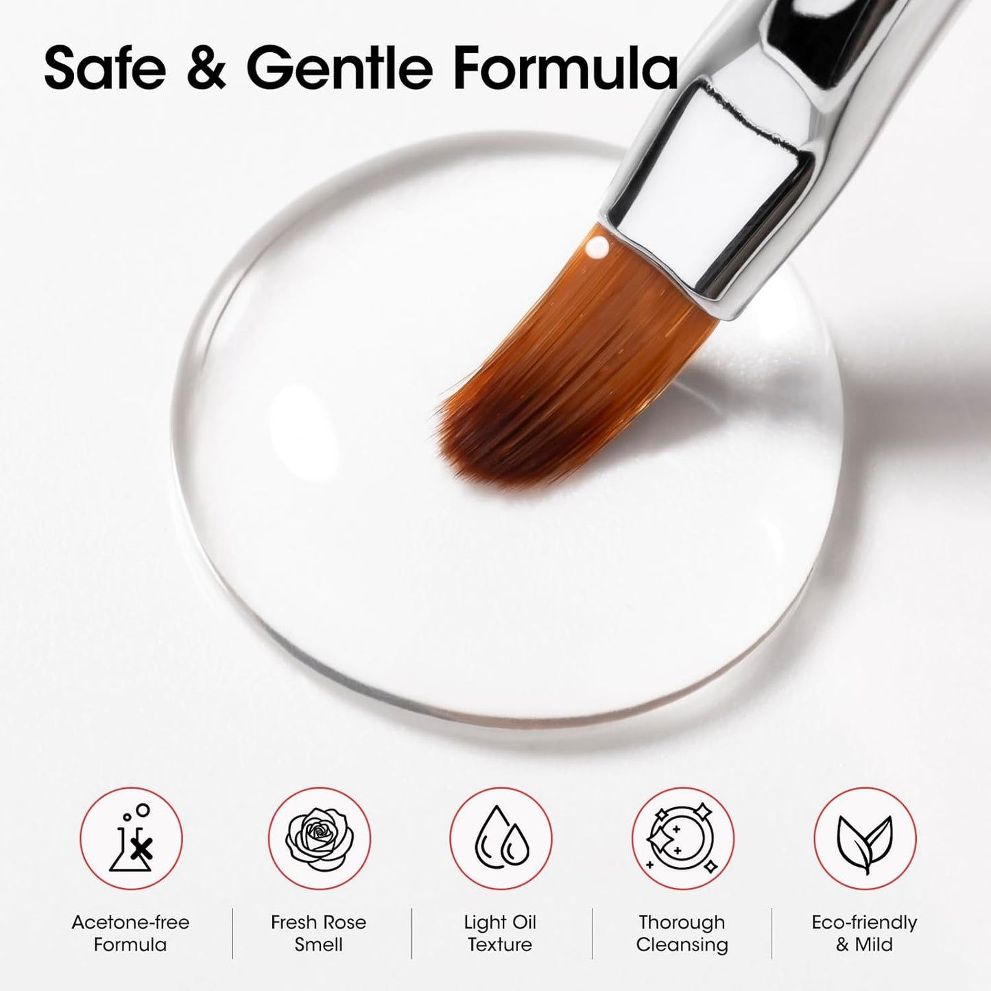 Gellen Nail Brush Cleaner - 130ml Acetone-Free Conditioner for Acrylic & Gel Polish | Oily Formula Restorer