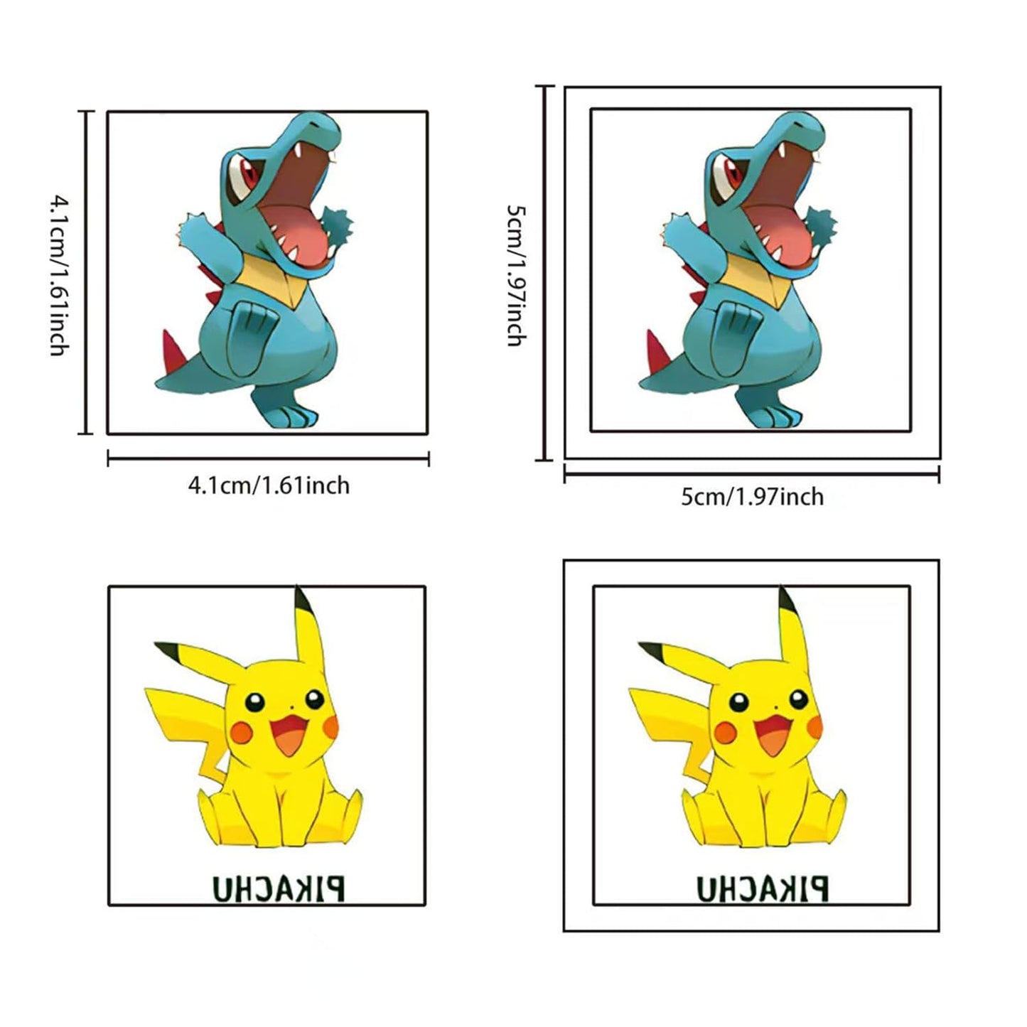 Cute Cartoon Temporary Tattoos - 20 Waterproof Stickers for Teens | Reusable Monster Party Favors