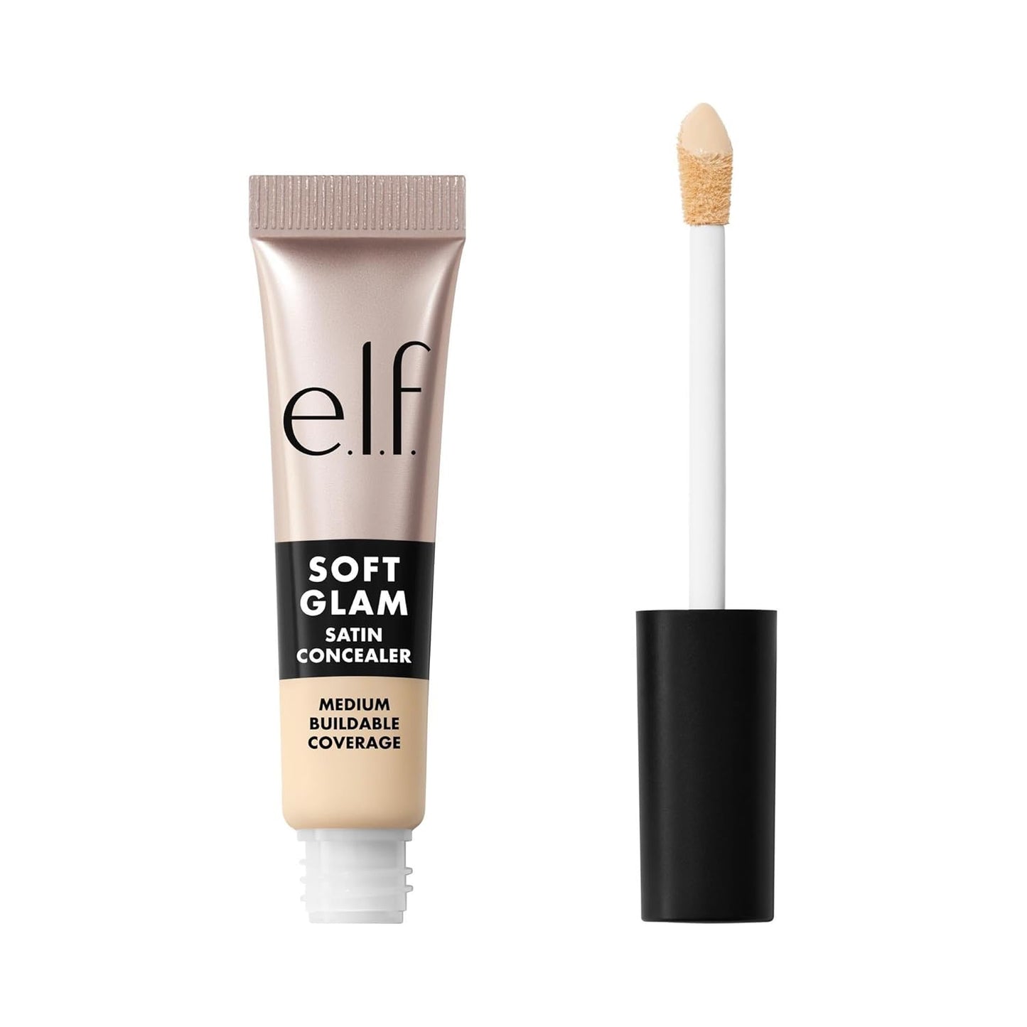 e.l.f. Soft Glam Satin Concealer - Medium Coverage for Blemishes & Under-Eye | Crease-Resistant, Vegan, 21 Light Neutral