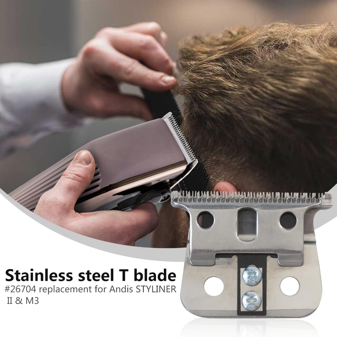 04521 T Ou*liner Replacement Blade Compatible for Andis Deep Tooth T Ou*liner Carbon Steel Trimmer for Model GTO/GTX Hair/Beard Trimmers