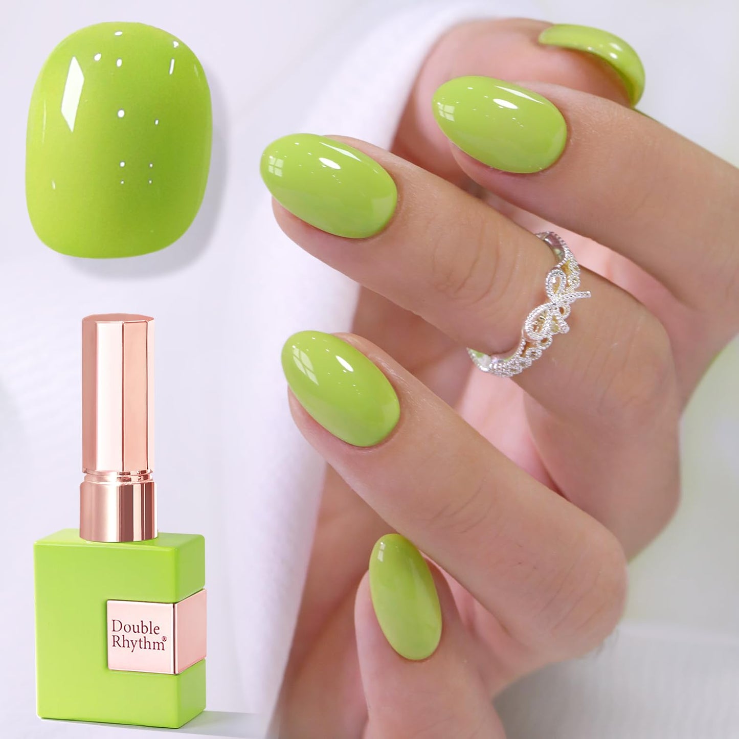Gel Nail Polish - Translucent Light Milky Pastel for DIY Manicure | 0.5 Oz Rose Pink