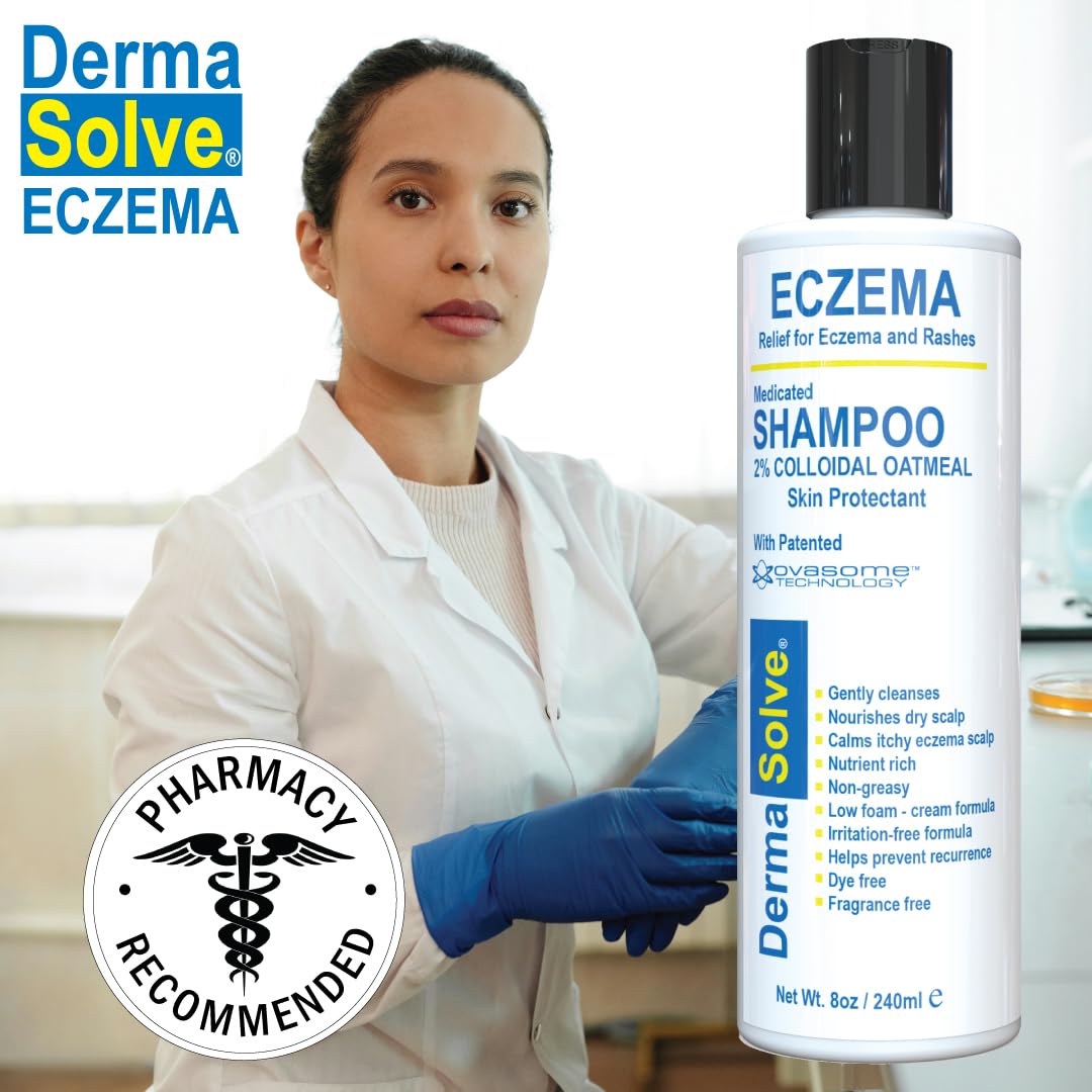 Dermasolve Eczema Relief Shampoo - Flare Control for Scalp & Dandruff | Moisturizes & Repairs Skin (2-Pack)
