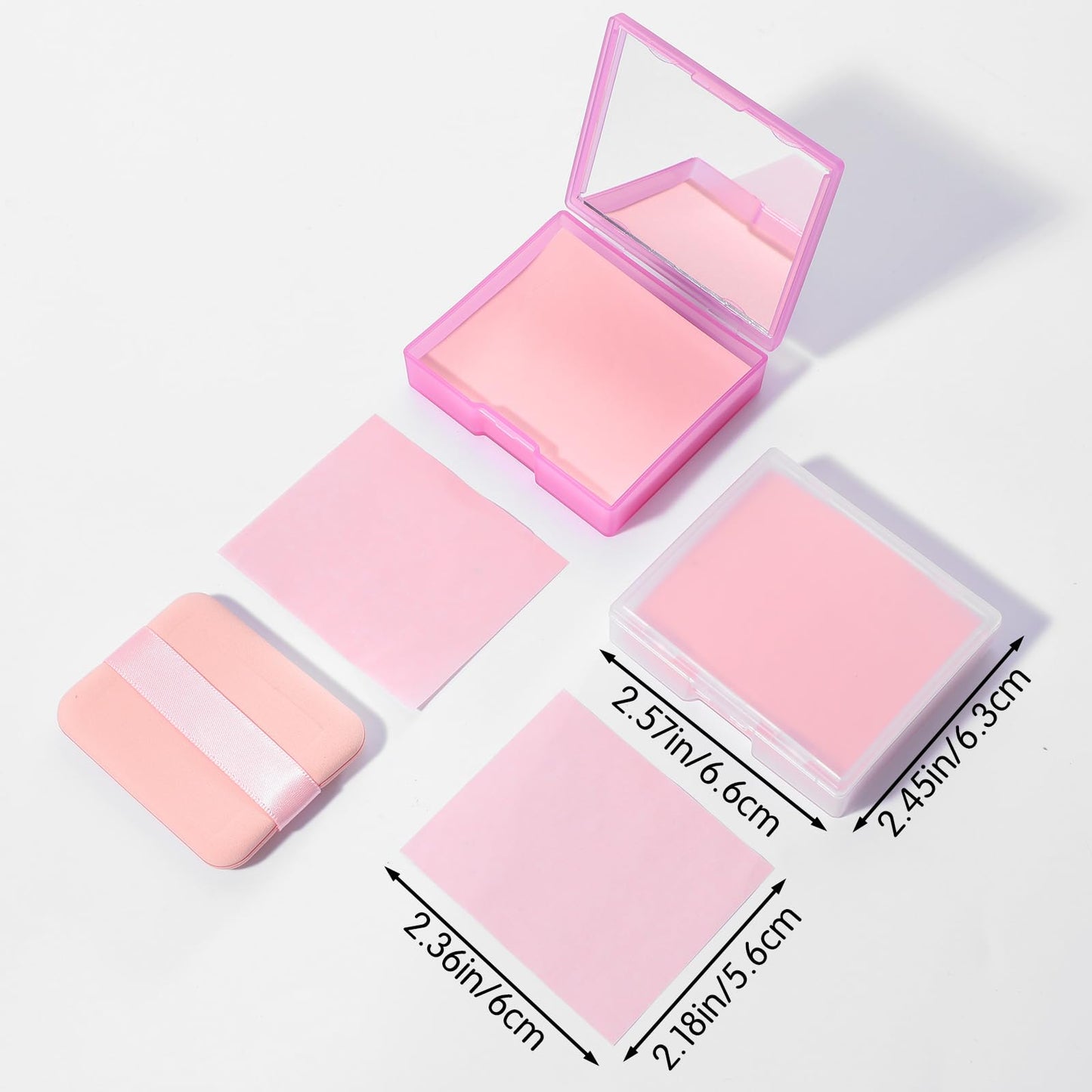 Sibba 500 PCS Absorb Oil Blotting Sheets for Face, Facial Oil Control Film with Mirror Puff & Refills for Oily Skin, Makeup Friendly Face Blotting Papers Absorbing Sheets Tissues for Controls Shine