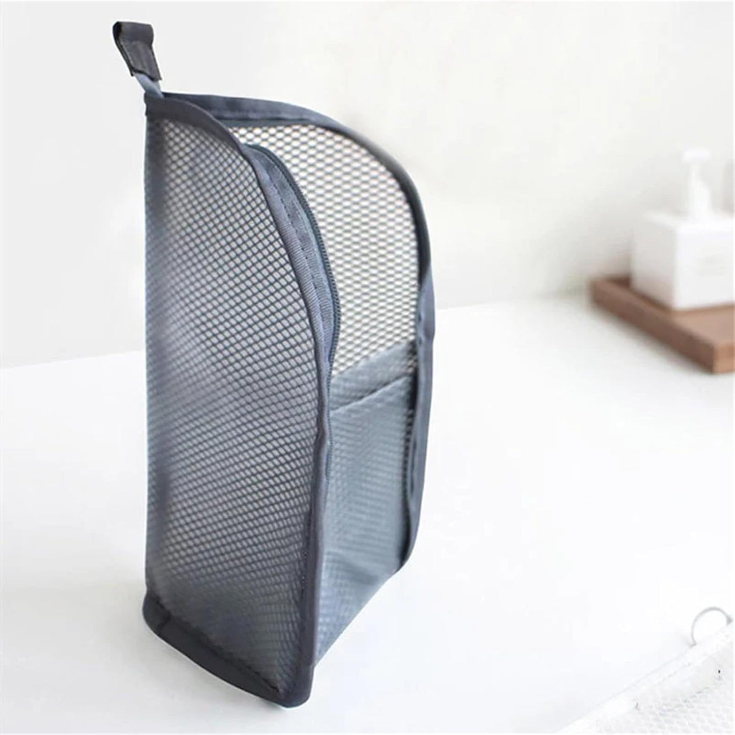 Portable Travel Toiletry Bag - Lightweight EVA Cosmetic Organizer | Foldable Clear Design (White)