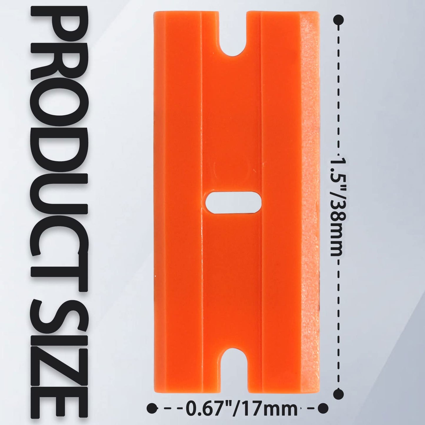 Suiwotin 100pcs Plastic Razor Blades, Double Edged Plastic Scraper Blades Replacement for Plastic Razor Scraper Tool for Decals, Adhesive Labels, Stickers Removing Cleaning