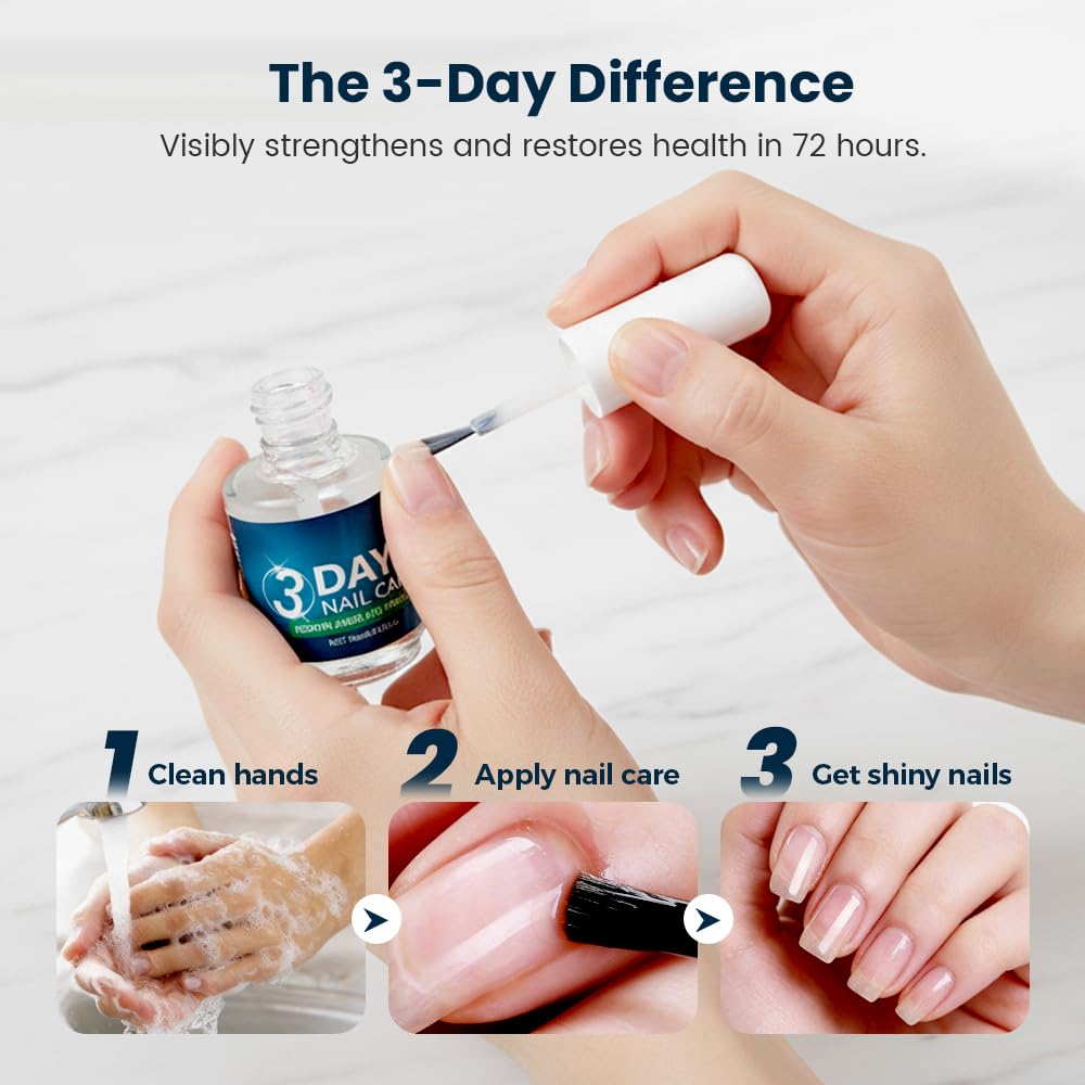 Nail Care Oil - Keratin Moisturizing Treatment for Dry, Weak Nails | 3-Pack Set