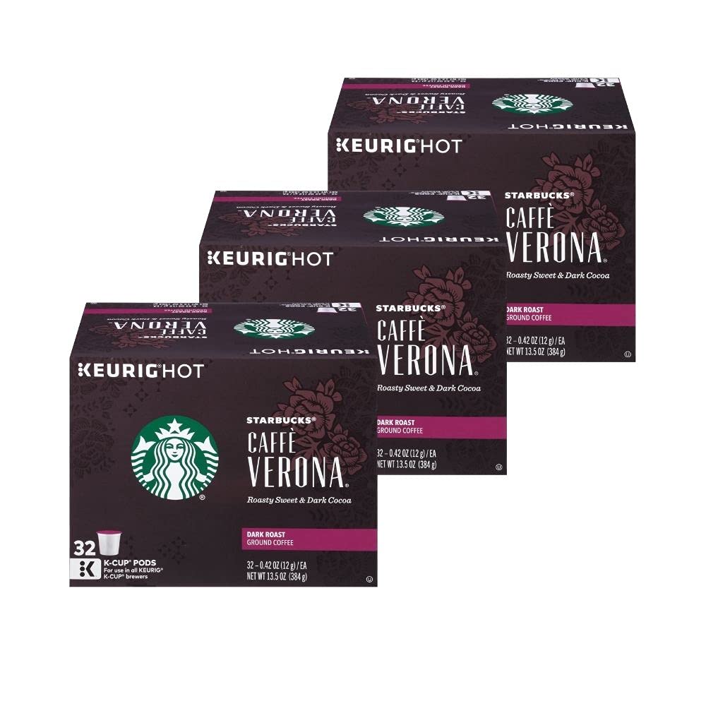 Starbucks K-Cup Coffee Pods - Dark Roast French Roast for Hot or Iced Coffee | 96 Count