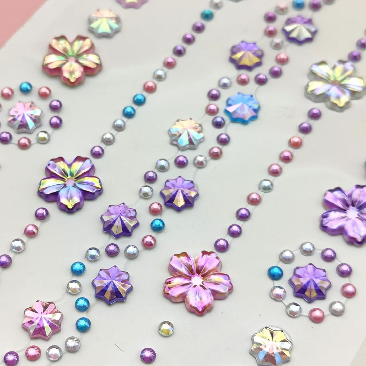 Hairdressing Decoration Diamond Stickers -5 Self Adhesive Sparkling Gemstone Stickers (Love/Moon/Star) Suitable for Facial Hair, Nail Art, Party, Festival DIY Decoration