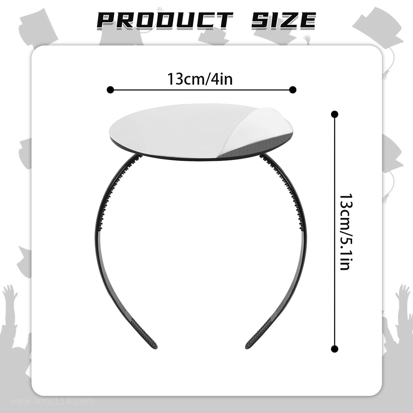 EMOOULI Graduation Cap Headband, New Grad Cap Headband, Not Change Hair, Firm Anti-Fall Hairband for Graduates, Students (1)