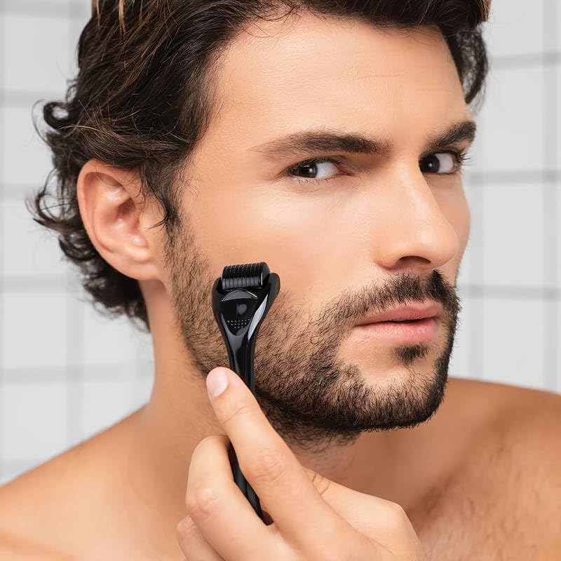 Boolavard Microneedle Derma Roller for Face & Beard 0.2mm - Skin & Hair Care