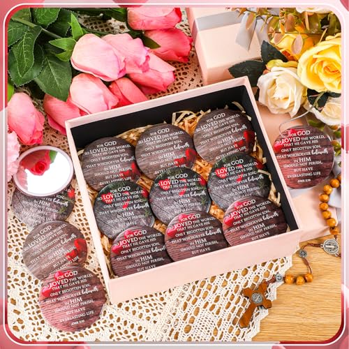 30 Pcs Christian Compact Mirrors with Bible Verses - Religious Gifts for Women