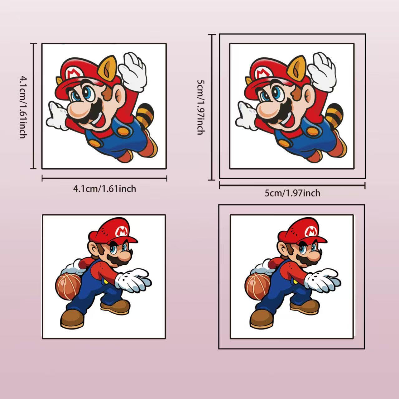 Mario Temporary Tattoos - 20 Pcs for Teens Birthday Party Favors | Fun Stickers & Game Rewards