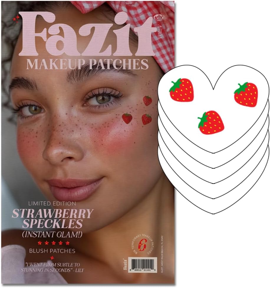 Soccer Face Stickers - Waterproof Glitter Makeup Patches for Game Day Glam | Red, Blue & Silver (6 Pack)