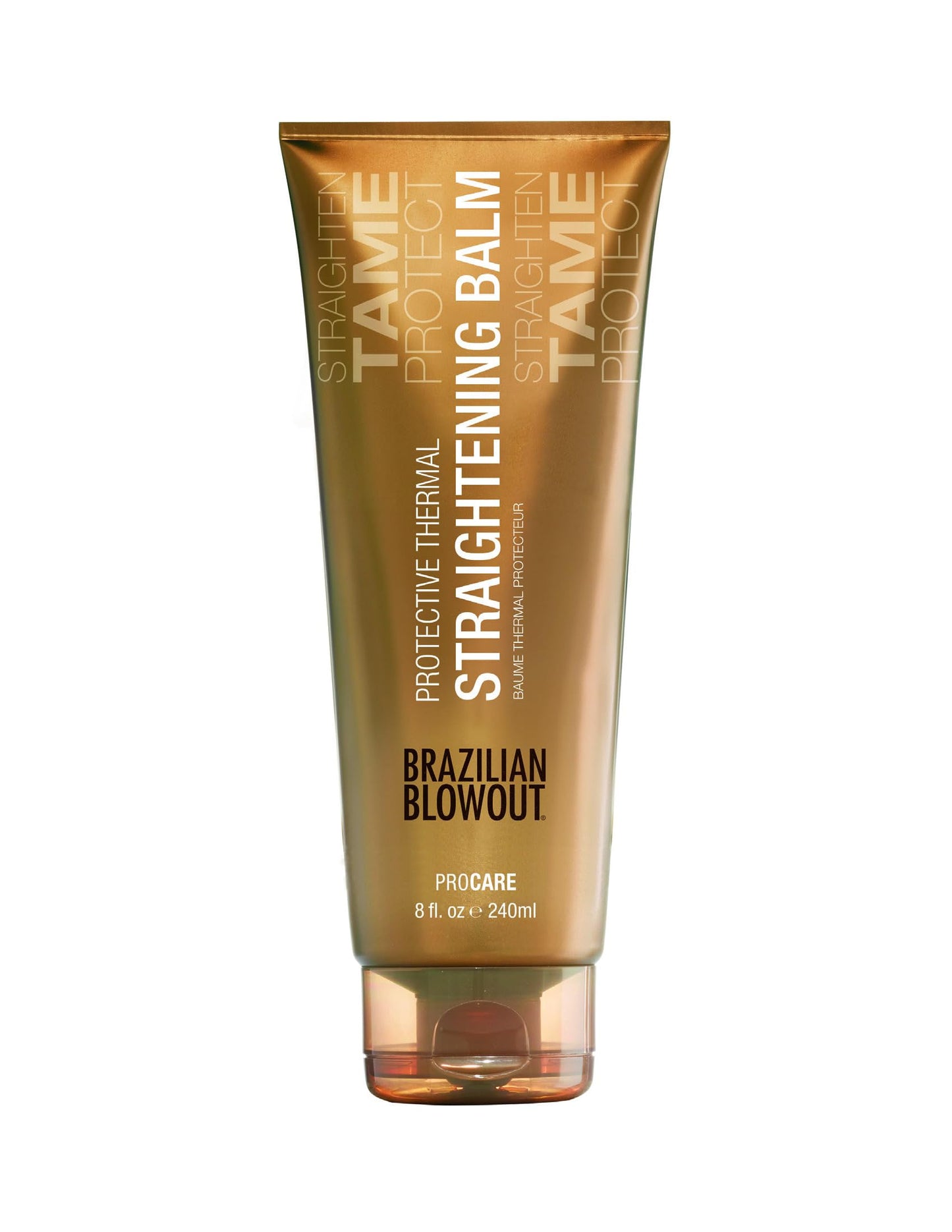 Brazilian Blowout Thermal Straightening Balm For Dry Frizzy Hair - Straightens, Protects Hair From Frizz and Heat