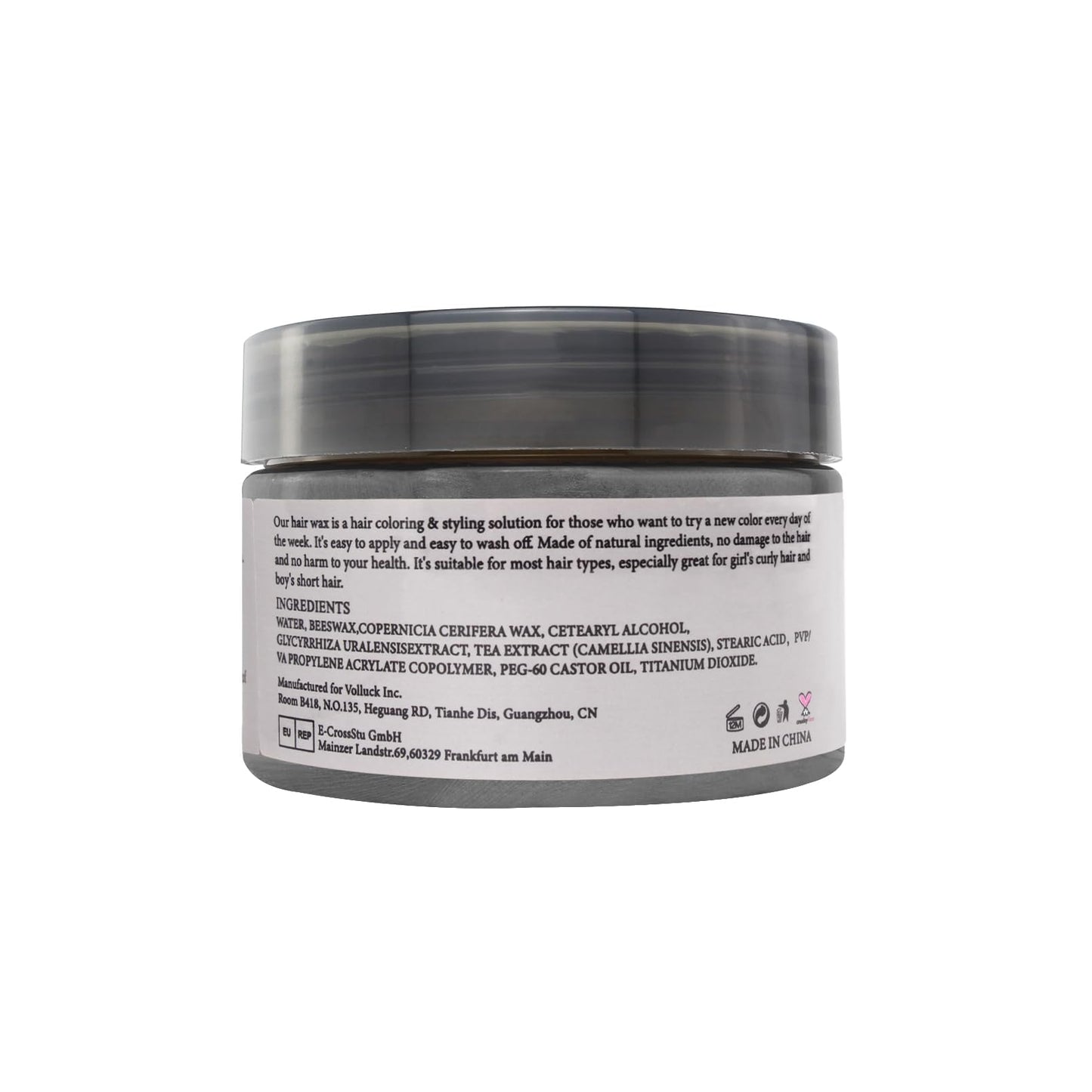 Black Temporary Hair Color Wax - SOVONCARE Washable Hair Dye for Men & Women, All-Day Hold Disposable Hair Styling Clays for Party, Cosplay & Daily 4.23 oz