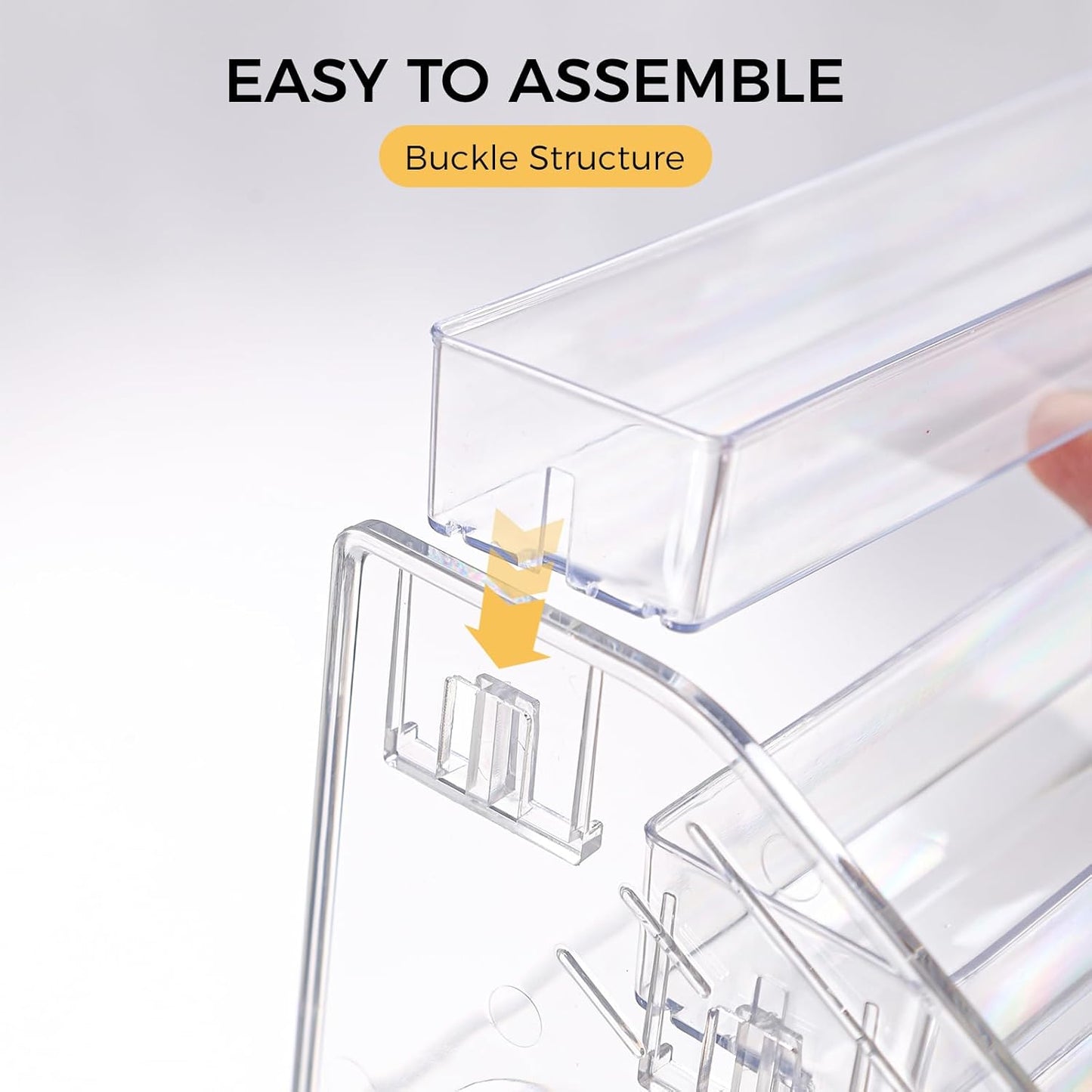 Acrylic Nail Polish Organizer - 3-Tier Clear Display Rack for Makeup, Essential Oils & Sunglasses | Holds 36 Bottles