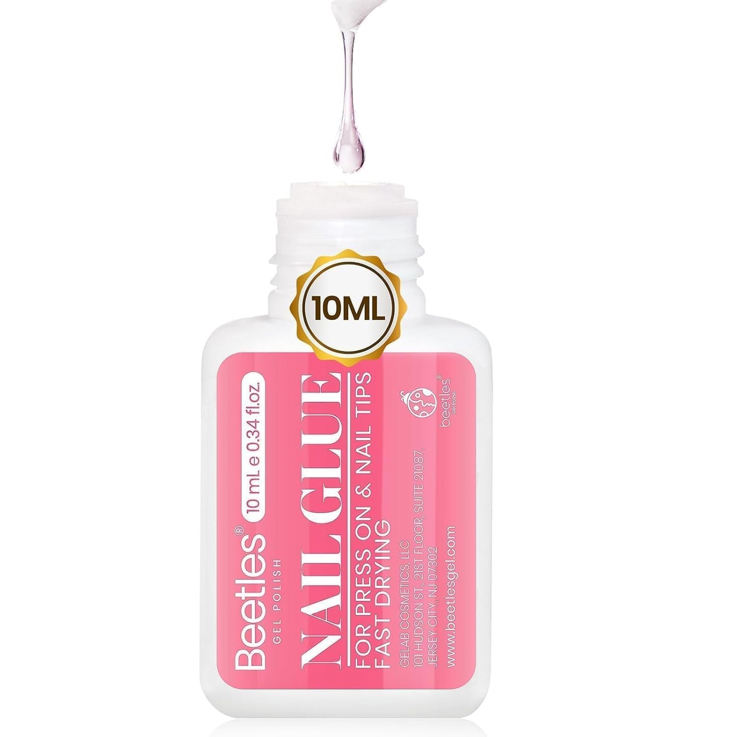 Beetles 10ML Super Strong Nail Glue - No UV Light Needed for Press-On & Acrylic Nails | Long-Lasting Bond for DIY Home Use