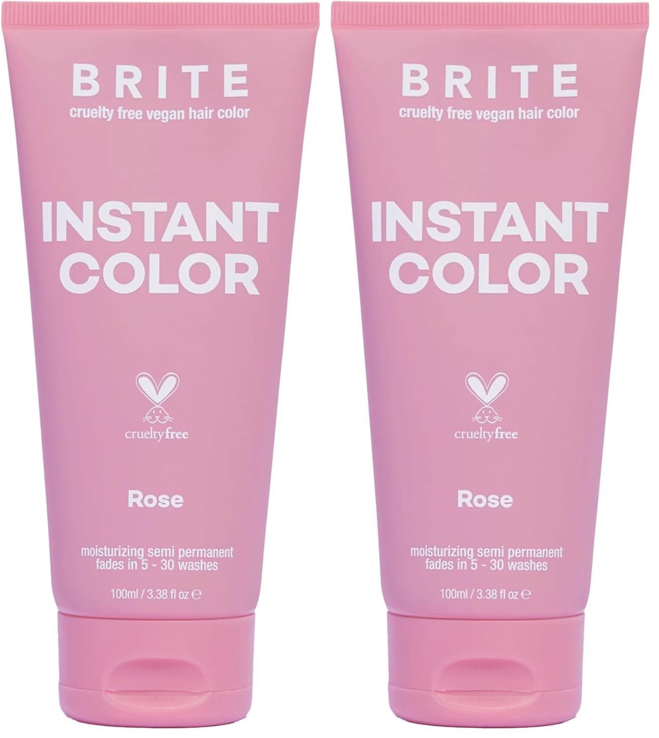 Vegan Instant Hair Color - Semi-Permanent Nourishing Dye for Pre-Lightened & Blonde Hair | Rose, 3.38 Fl Oz