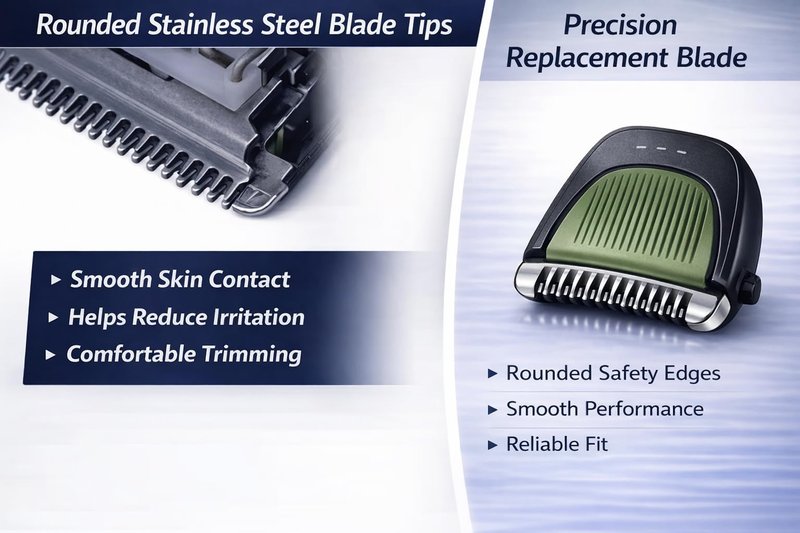 Replacement Standard 32mm Upgraded 2025 Comfort Focused Green Blade for Philips Norelco Multigroom Trimmer MG5700 MG5750 MG7750 MG7770 MG7791 MG7900 MG9525 MG9526 MG9730