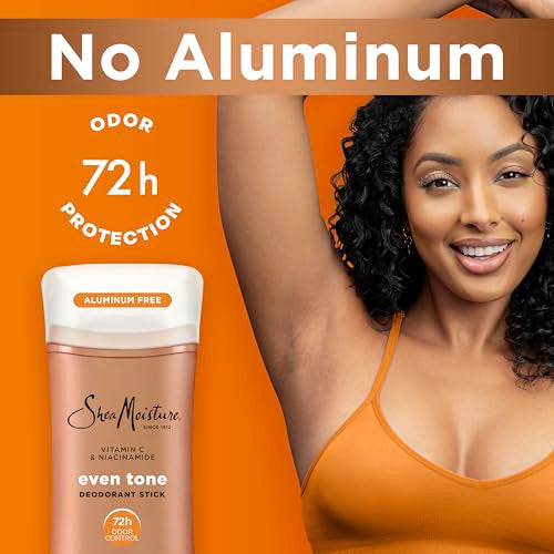 SheaMoisture Aluminum-Free Deodorant Stick, 72h Odor Control - 2.6 oz (2 Pack)
