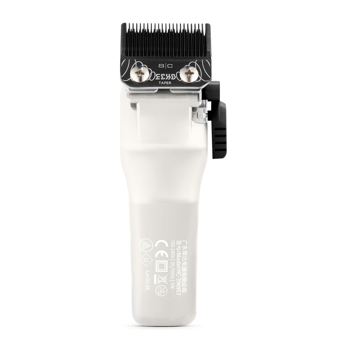 Stylecraft Reign Professional Hair Clipper with Brushless Motor, USB-C Rechargeable, Black Diamond Echo Taper Blade