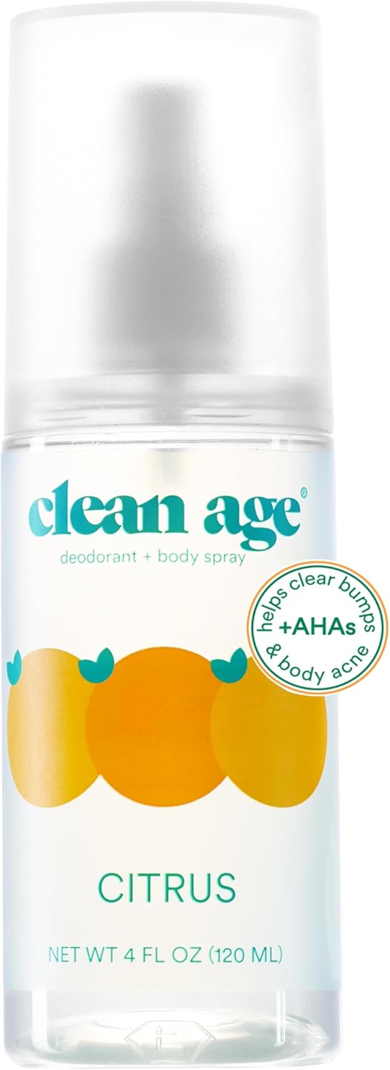 Aluminum-Free Deodorant & Body Spray - Waves 4oz | Clean Formula for Teens with AHA for Body Acne
