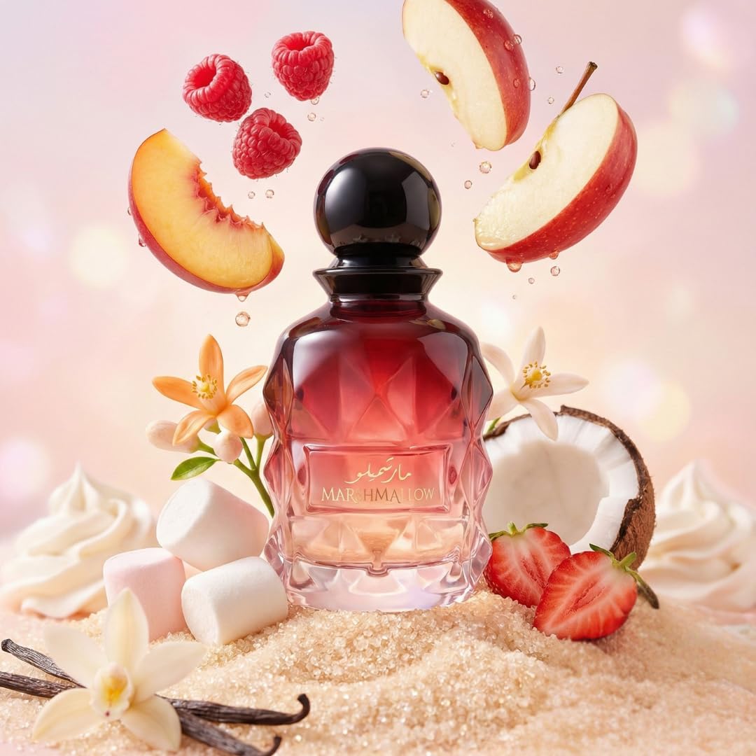 Pink Marshmallow Blush Perfume for Women - Long-Lasting Eau de Parfum 100ML | Sweet Arabian Vanilla Strawberry Scent