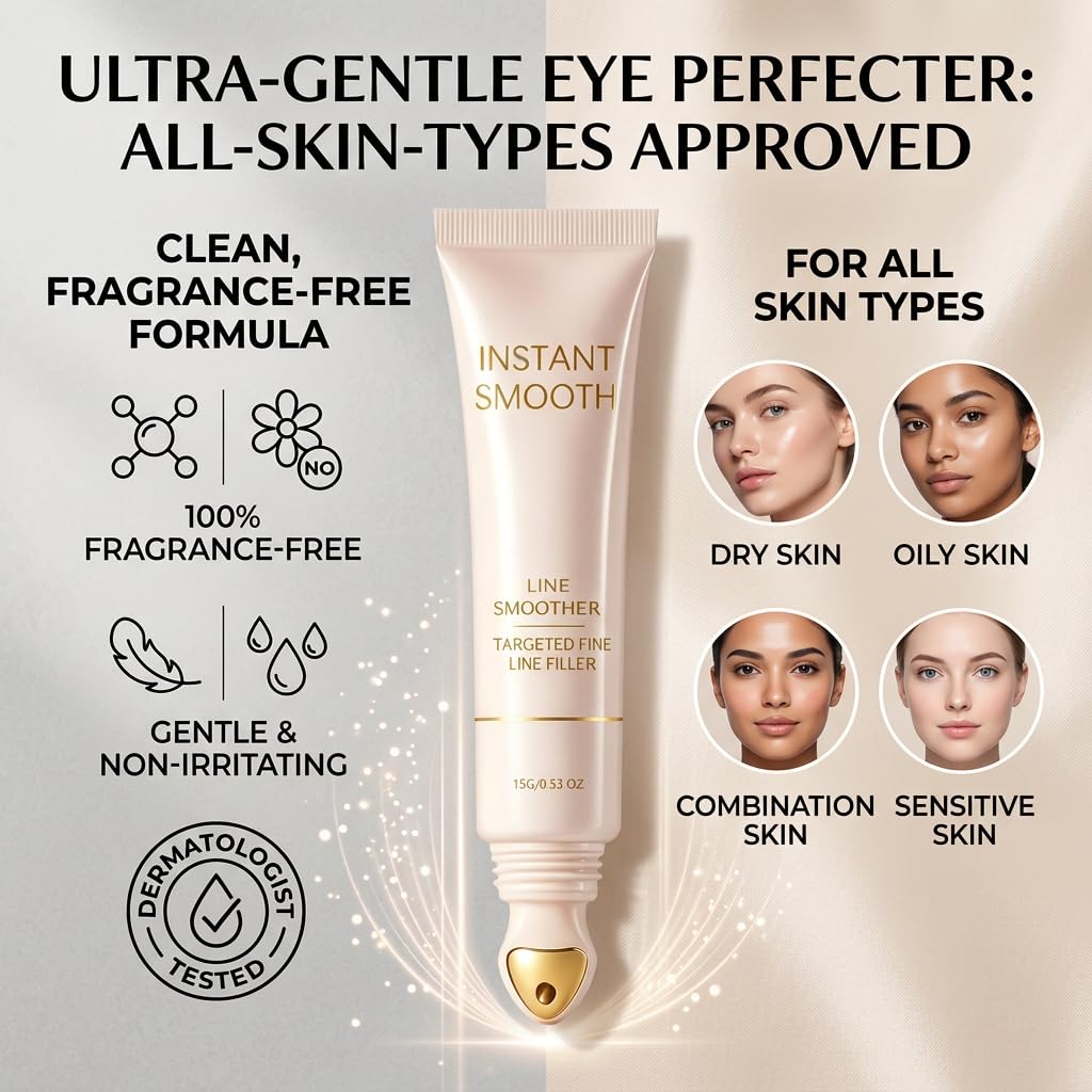 Line Smoother Primer - Fine Line Blurring Formula with Vitamin C & Hyaluronic Acid | Lightweight Twist-Up Design (1 Pc)