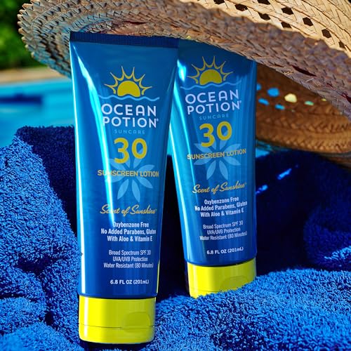 Ocean Potion SPF 30 Sunscreen Body Lotion - Broad Spectrum UVA/UVB, Water-Resistant, Aloe & Vitamin E, 6.8 oz