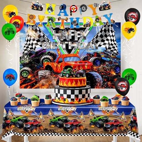 24 PCS Truck Birthday Decorations Set for Boys' Parties