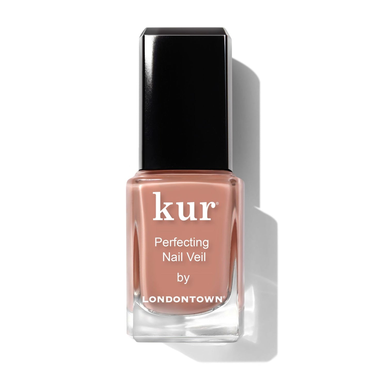 LONDONTOWN Perfecting Nail Veil, Sheer, Buildable Nail Tint Plus Nail Strengthener, Hydrates & Conditions Nails, #5 Muted Pumpkin Tint, 0.4 Fl Oz