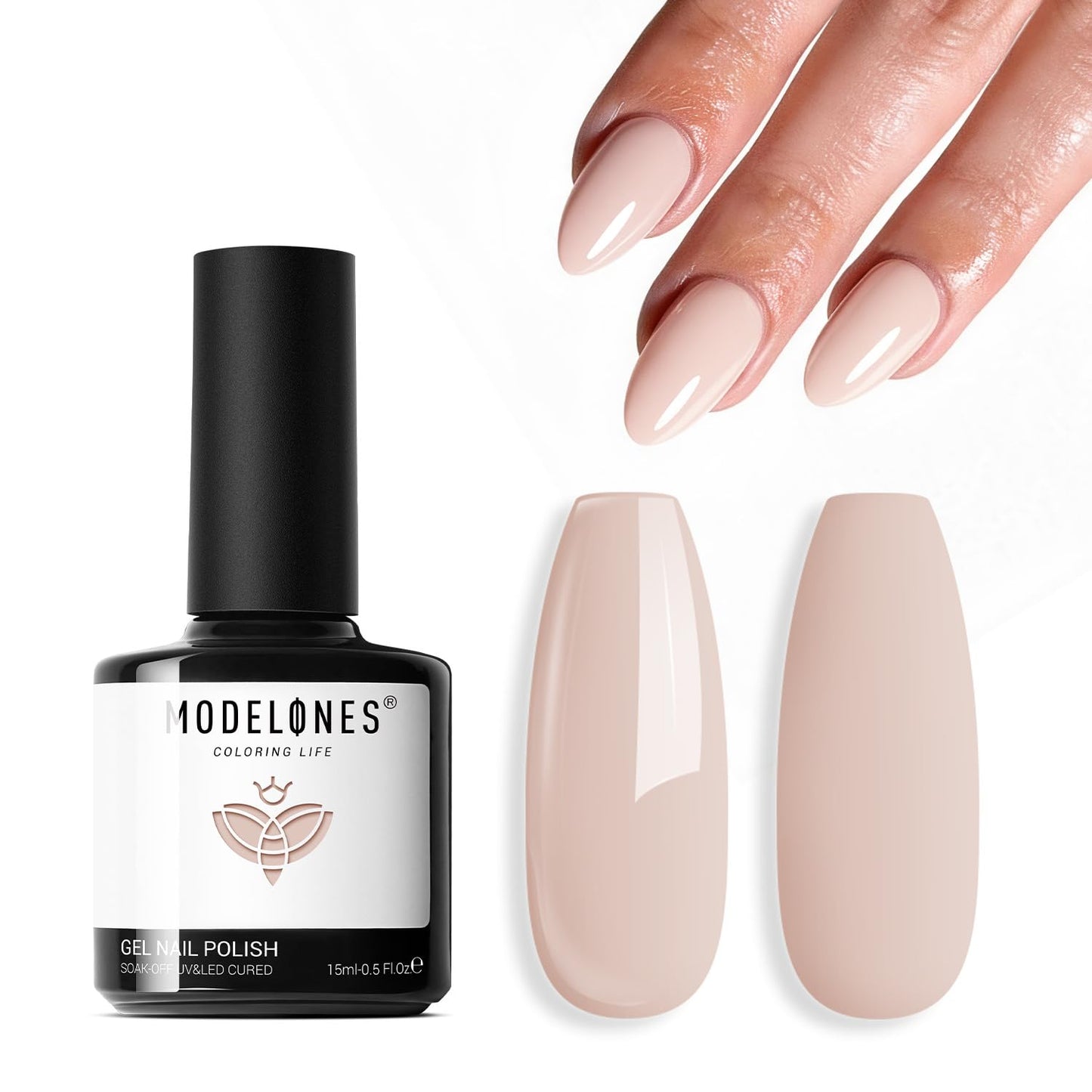 Nude Cat Eye Gel Nail Polish - Holographic Glitter & Shimmer | 15 ML Translucent Color