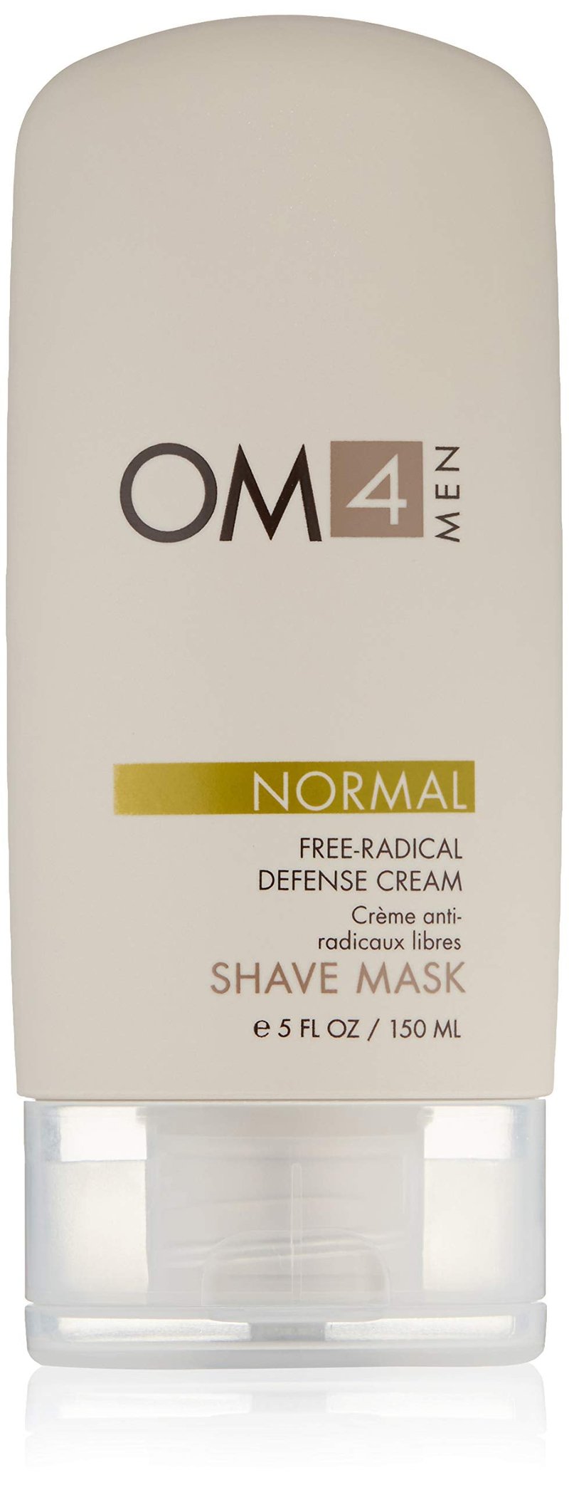 Organic Male OM4 Normal Shave Mask: Free Radical Defense Cream, Shave & Mask in 1, Antioxidant and Vitamin C Rich