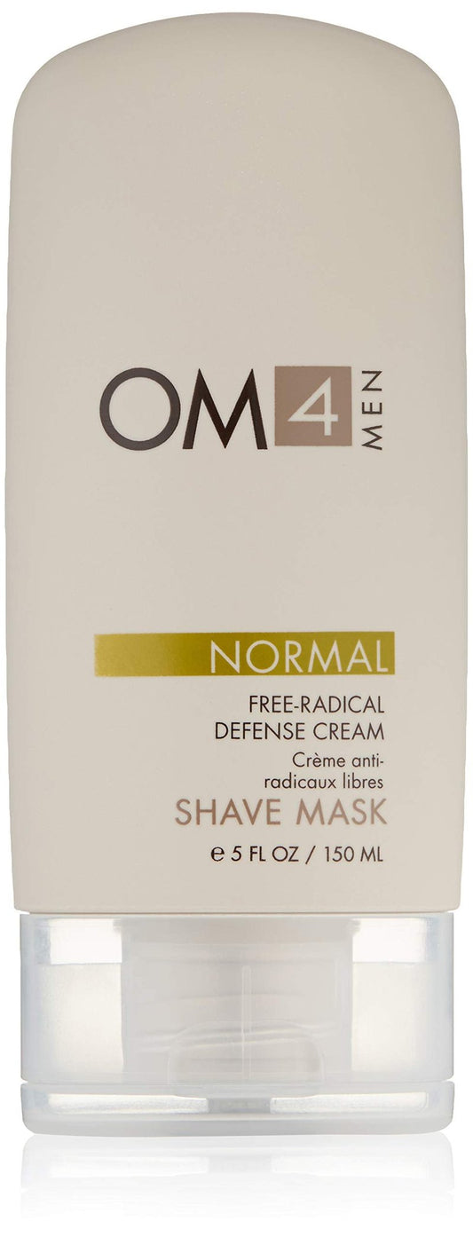Organic Male OM4 Normal Shave Mask: Free Radical Defense Cream, Shave & Mask in 1, Antioxidant and Vitamin C Rich
