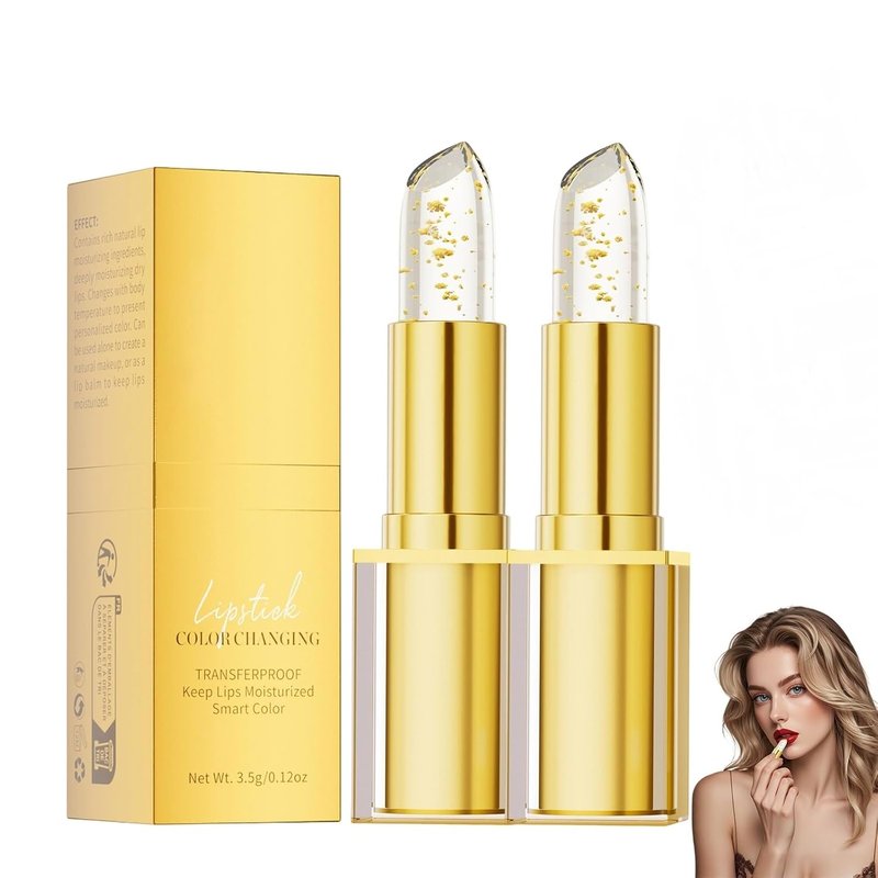 Color Changing Lipstick Set - True Tone pH Adjusting, Hydrating, Non-Sticky | Long-Lasting Moisturizing Gloss