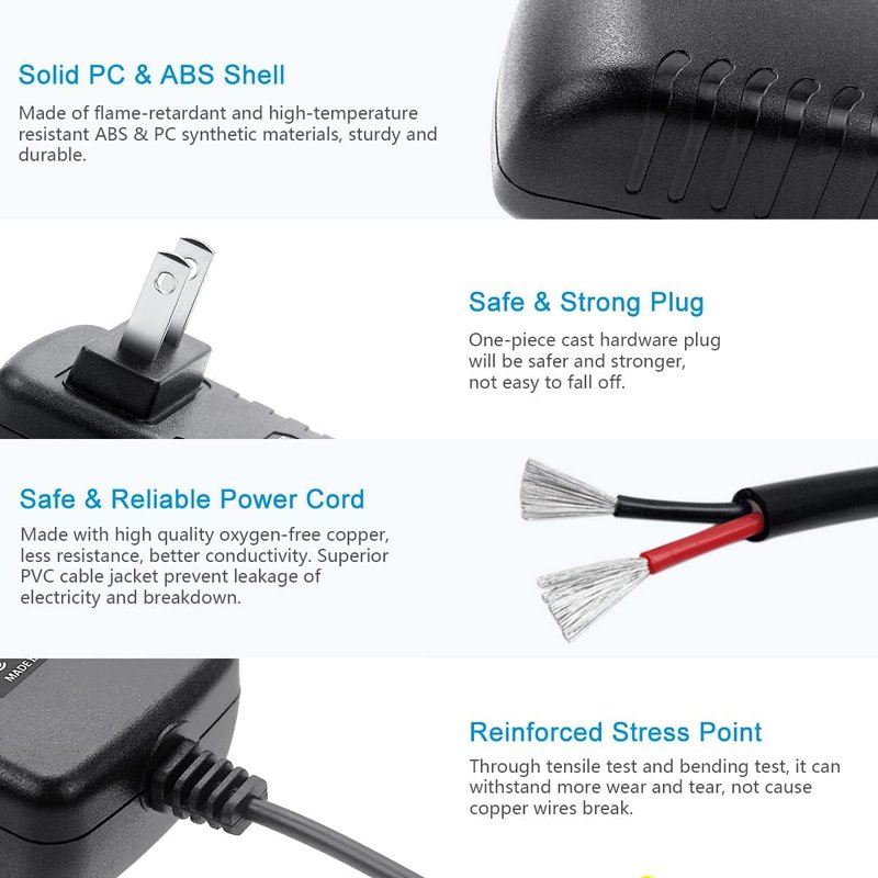 BestCH AC/DC Adapter for Epilady Legend EP 810-33 Hair Remover Power Supply Cord Wall Home Charger Mains PSU