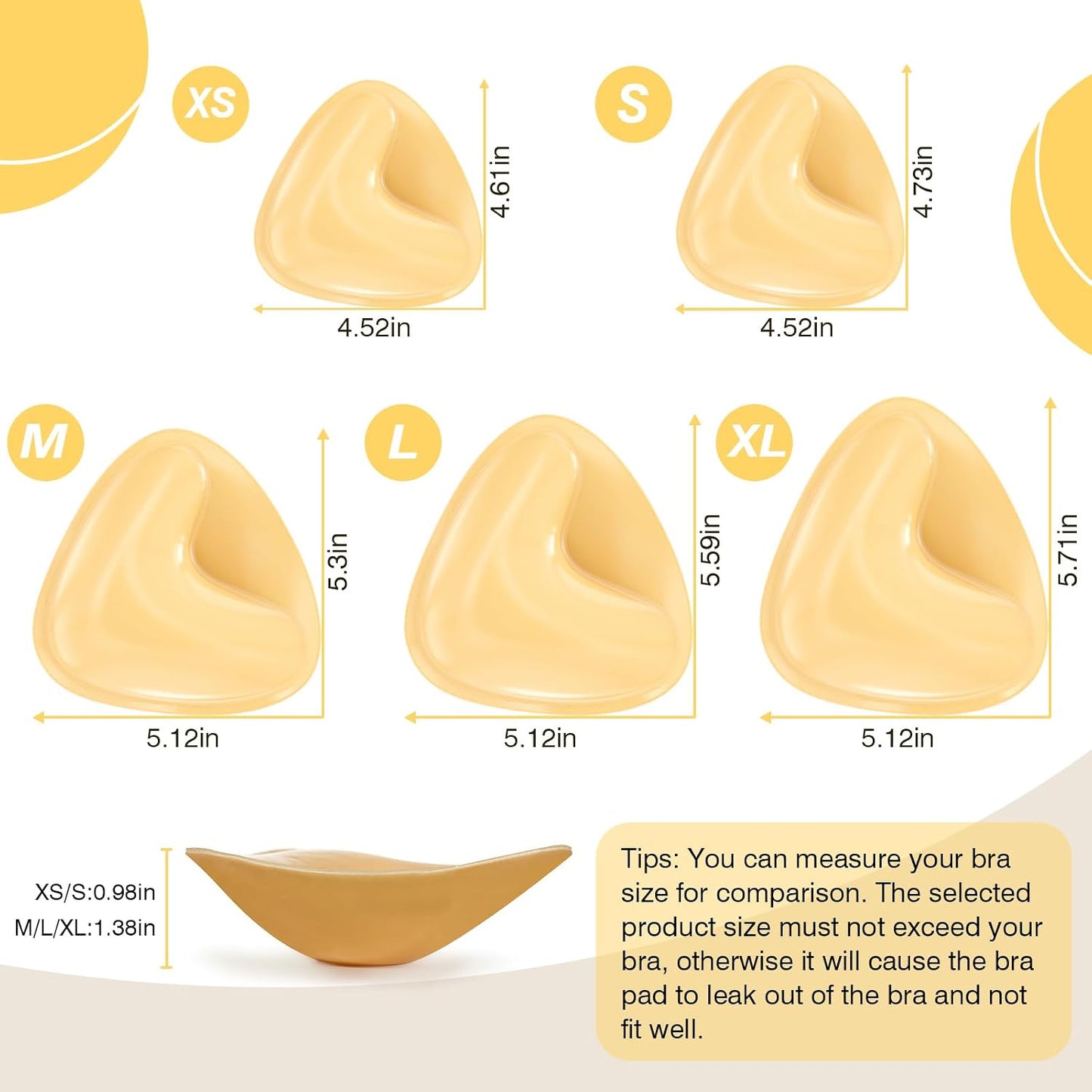 Double-Sided Sticky Bra Inserts - Reusable Ultra Push-Up Lift Pads for Strapless Dresses & Bikinis