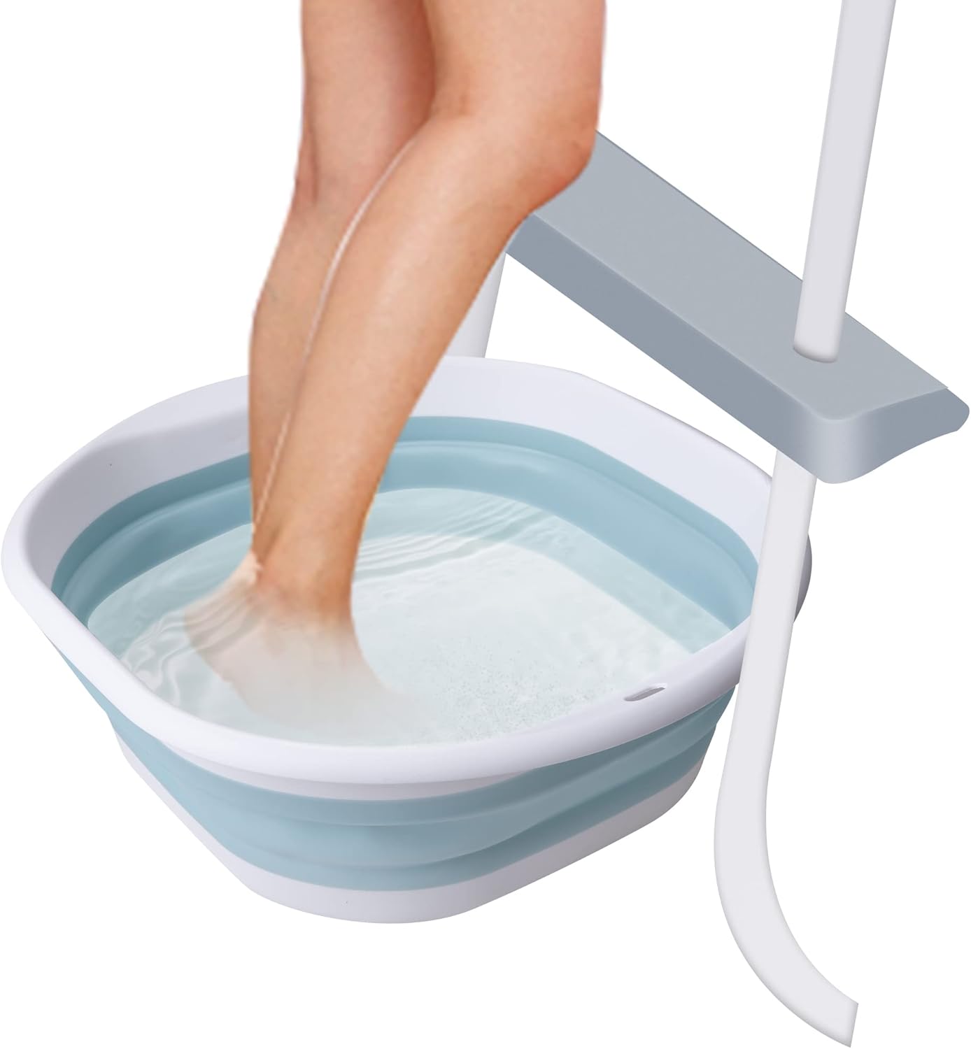 Portable Pool Foot Bath - Collapsible Foot Wash Basin for Above Ground Pools | Compact & Easy to Store