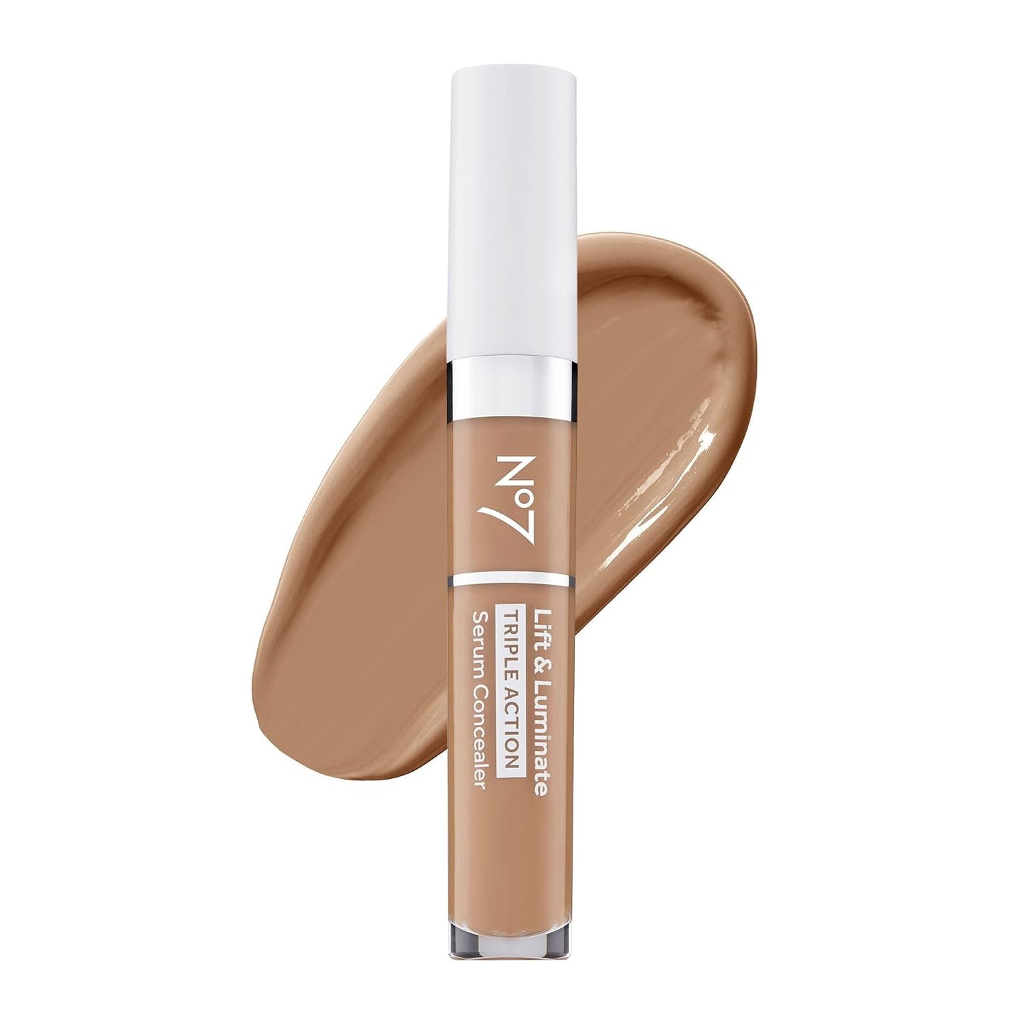 No7 Lift & Luminate Serum Concealer - Anti-Aging Liquid Makeup for Blemishes & Dark Circles | Light (8ml)
