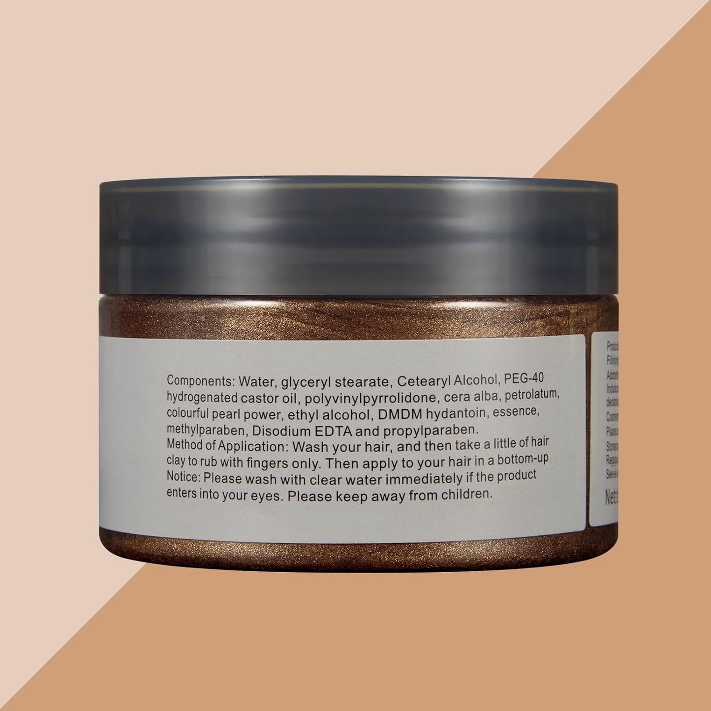 Temporary Hair Color Wax - Natural Washable Brown Hair Dye for Kids & Women | 4.23 Oz Perfect for Cosplay & Parties