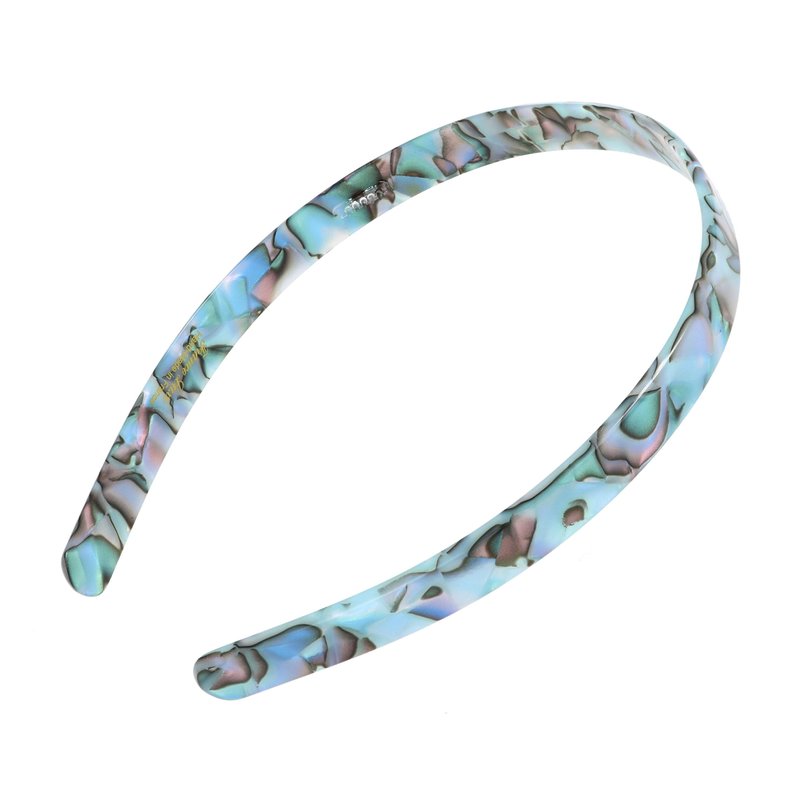 France Luxe Ultracomfort Headband, 1/2”, French Classic, Non Slip Skinny Headbands for Women With Gentle Teeth, Flexible Plastic, Women's Hair Accessories, South Sea Faux Shell
