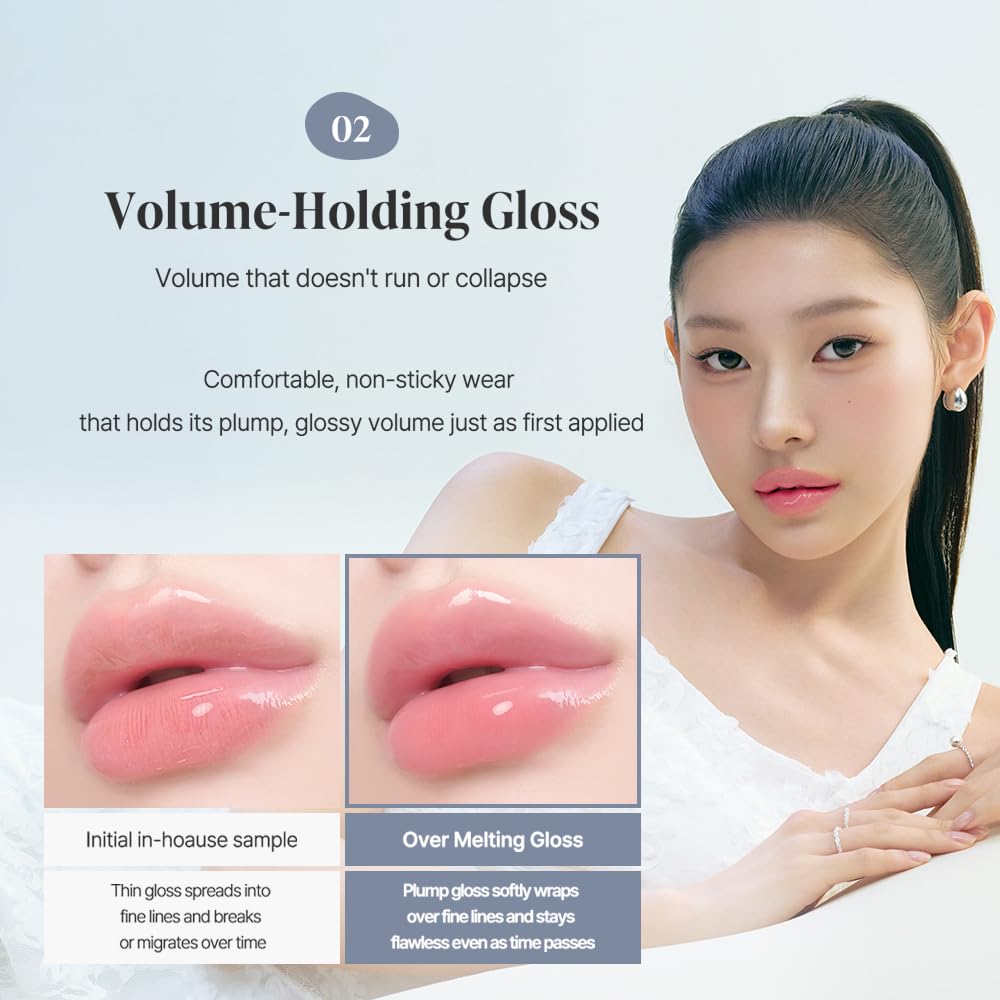 Heart Percent Lip Gloss Tint - Ultra-Glossy, Long-Lasting, Buildable Shine | 3.8ml, Pink Blanc