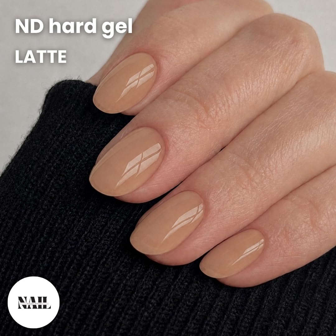Nail Dark Latte Hard Gel for Nails, HEMA & TPO Free Builder Gel for Extensions, Overlay & Nail Strengthening, Self-Leveling UV LED Nail Gel, Long-Lasting Gloss Finish, 30ml