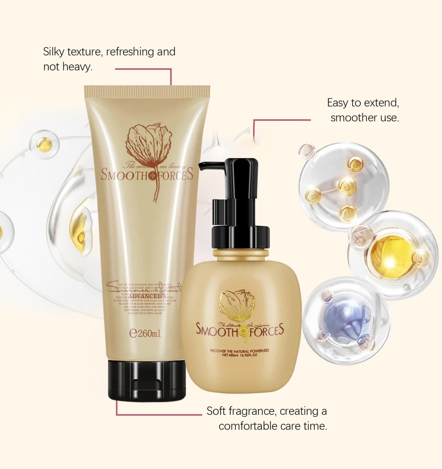 Cappuvini Urcoolestt Magical Collagen Hair Mask, 260ml/9.15oz Advanced Molecular Root Care, Molecular Repair Deep Conditioning Keratin Hair Mask for Dry & Damaged Hair