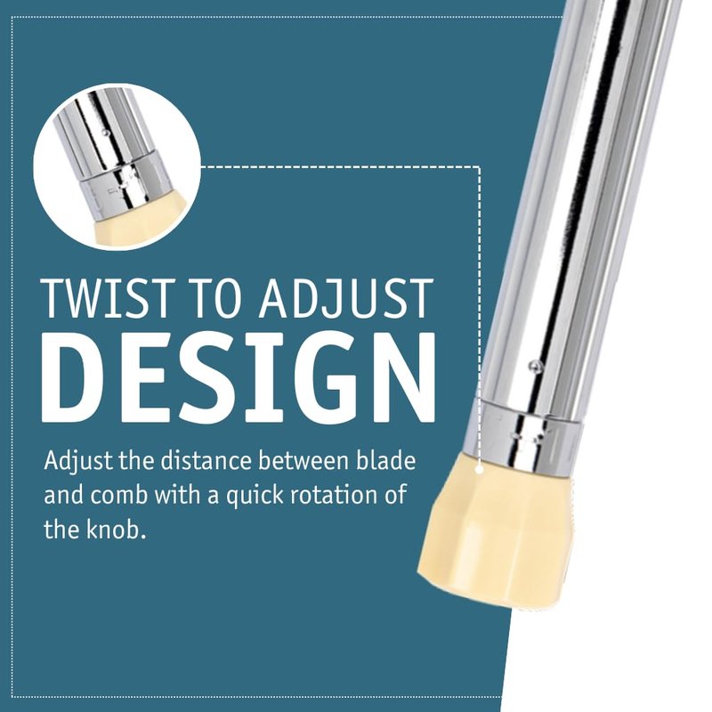 MERKUR Progress 510 Adjustable Double Edge Safety Razor - Long Handle Adjustable Razor With Dial Made in Germany Plastic-Free Closed Comb Straight Bar