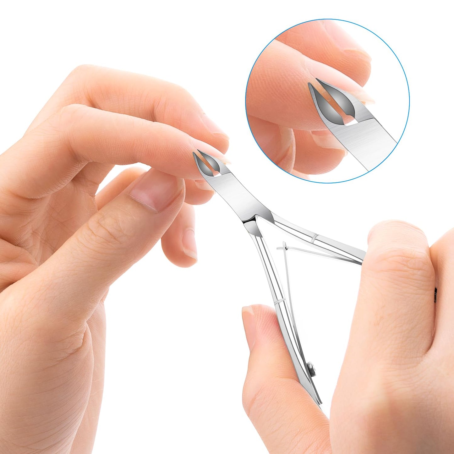4 Packs Cuticle Nipper & Nail Trimmer, Premium Stainless Steel Cuticle Trimmer for Manicure & Pedicure at Home/Spa/Salon [Silver]