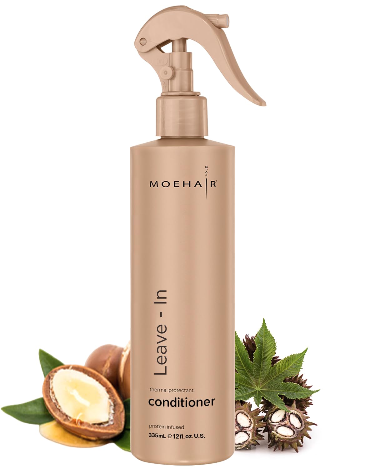 Leave-in Conditioner for Curly Hair - Protein & Argan Oil Infused | 12 Fl. Oz. | Detangler Spray for Men & Women | Sulfate & Paraben Free